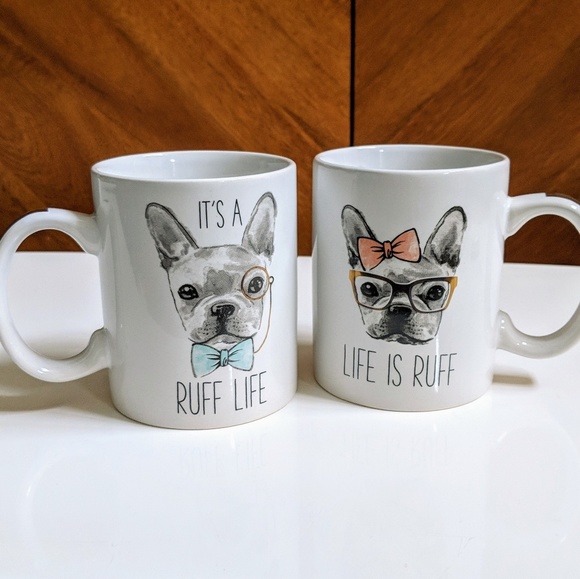 Other - Frenchie Bulldog RUFF LIFE Mug Cup Set